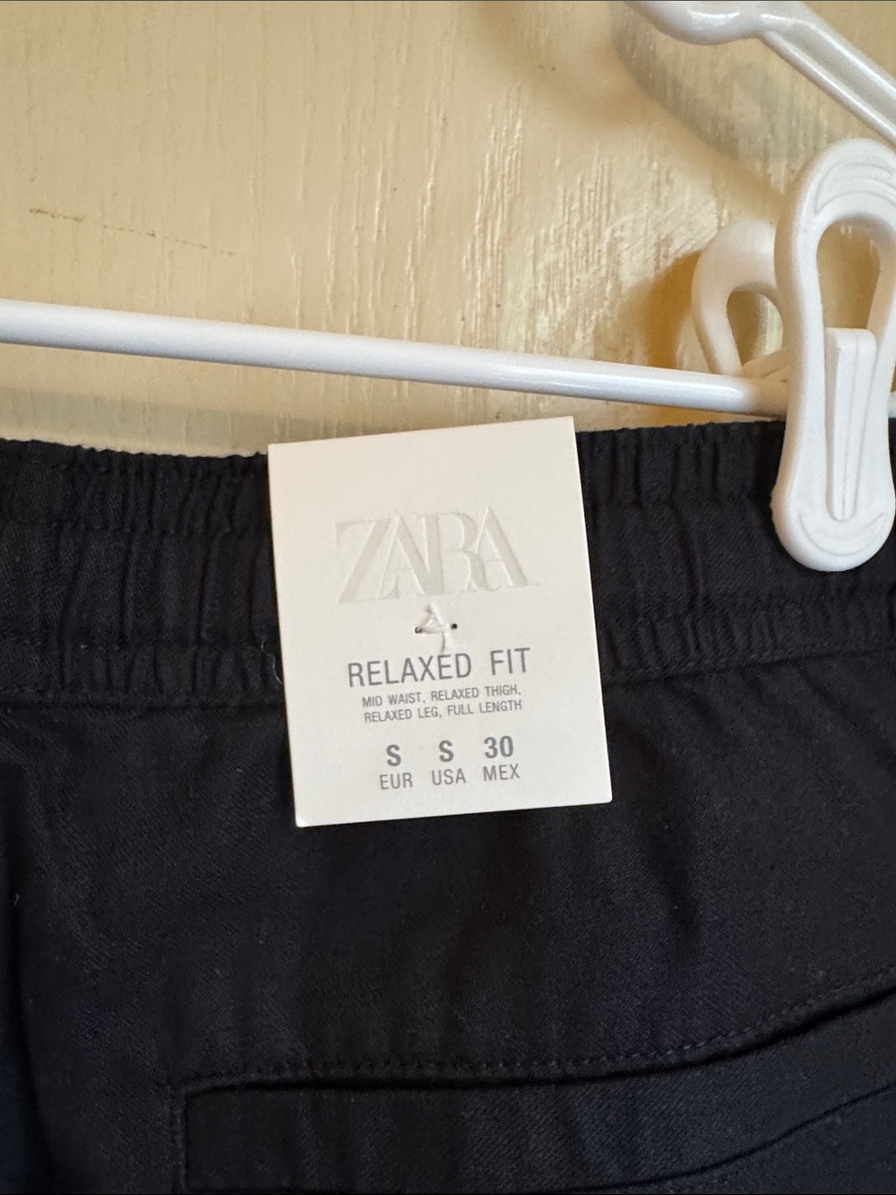 NWT! Zara Black Relaxed Fit Pants Size Small - Picture 7 of 8